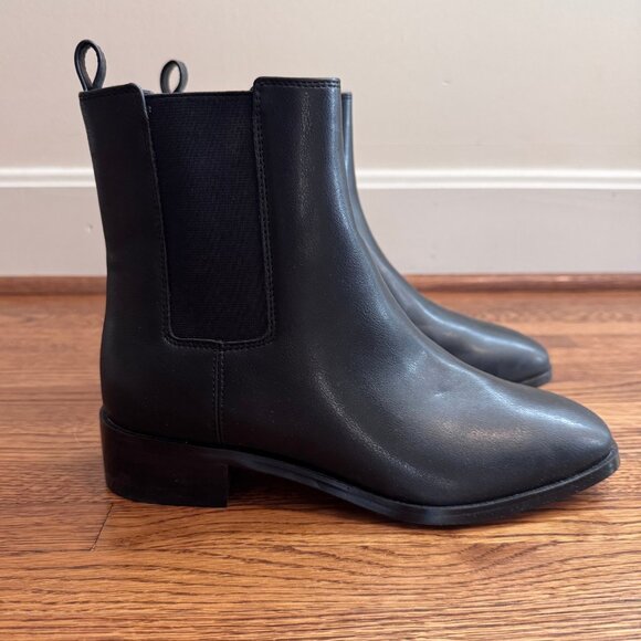 NEW J.Crew Factory Chelsea Boots | Black Ankle Booties Size 7.5 - Picture 2 of 12